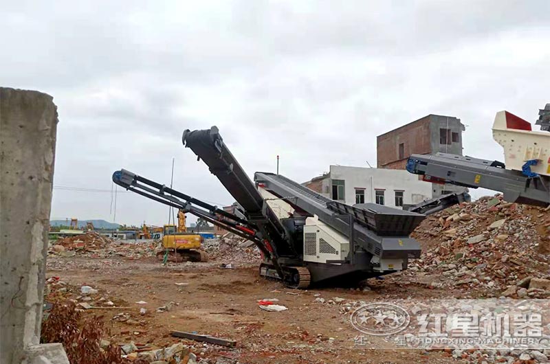 履帶式移動破應用于建筑垃圾處理現場二 履帶式移動破應用于建筑垃圾處理現場二